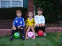 Garrett, Emma and Aidan before their games!